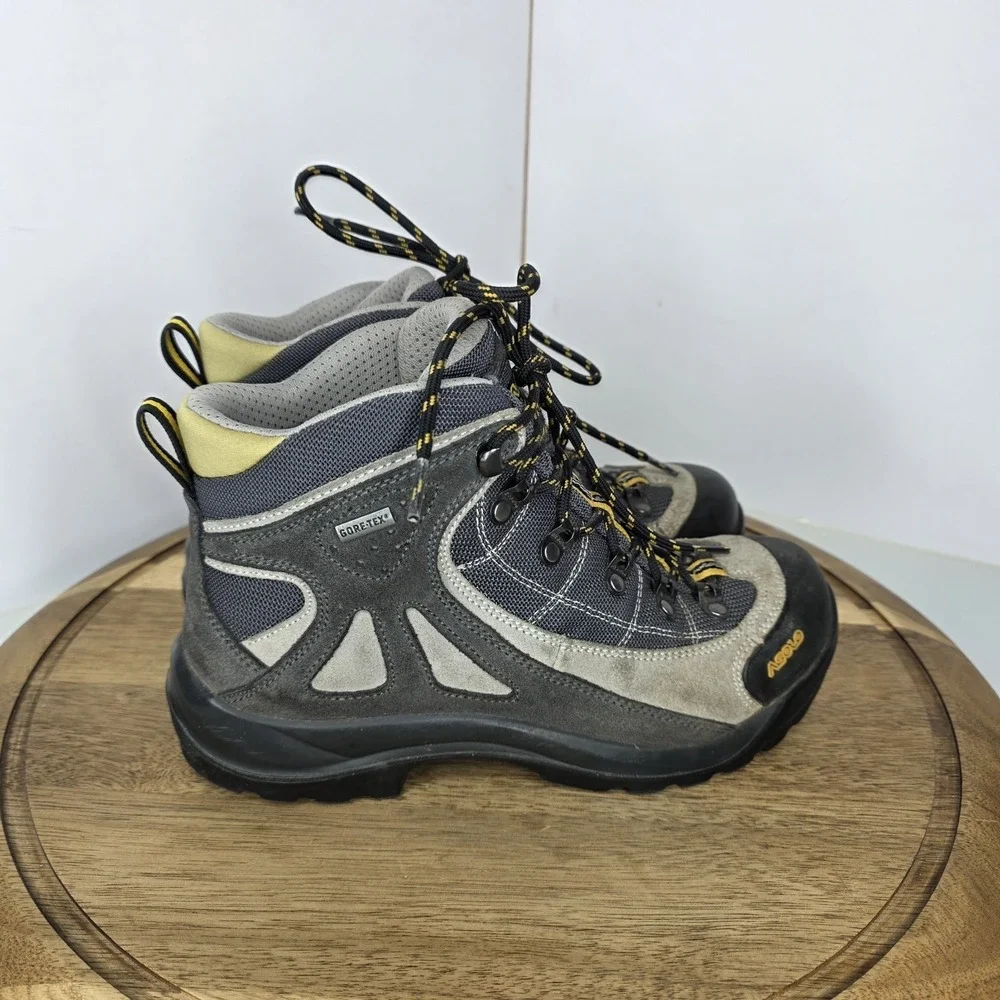 Asolo Women's FSN 70 GTX Hiking  Trail Boots Size 6 Waterproof Outdoors Grey Tan